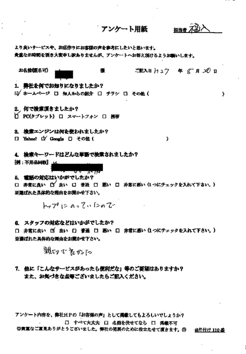 今治市・40代女性/匿名希望